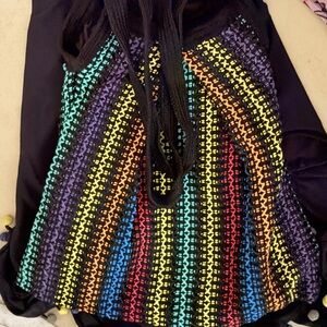 Colorful Crochet 2 Handle Purse